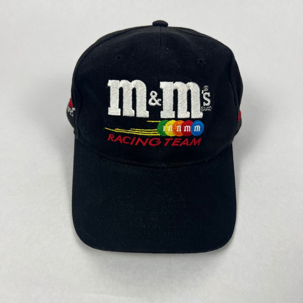 Vintage 2002 M&M's NASCAR Racing Team Hat Men's Adjustable Black MB2 Motorsports